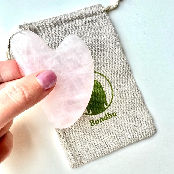 5 for 25⚡️NWT Rose Quartz Crystal Gua Sha Facial Massage Tool - Picture 9 of 10